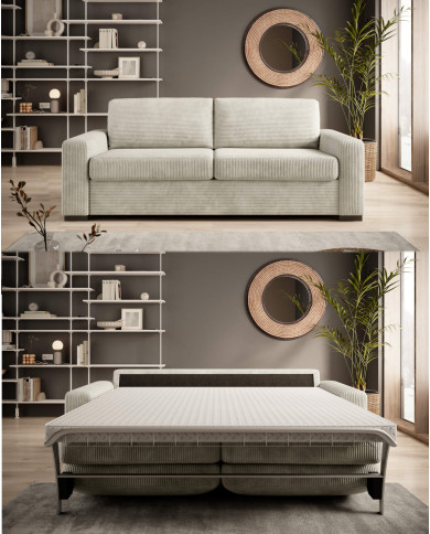 Sofa Vanilla 160, włoska funkcja spania, materac, Wersal