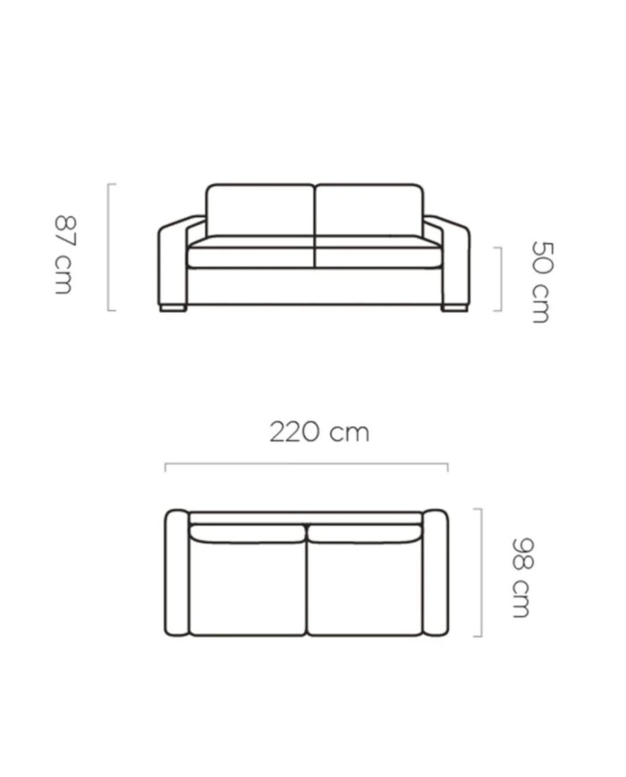 Sofa Vanilla 160, włoska funkcja spania, materac, Wersal
