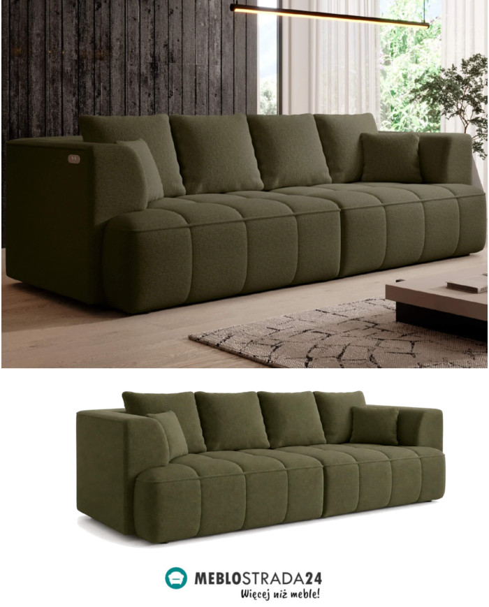 Bigsofa Albio, elektrycznie wysuwane siedzisko, Wersal