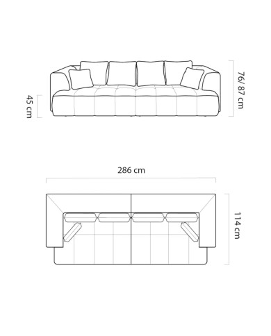 Bigsofa Albio, elektrycznie wysuwane siedzisko, Wersal