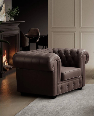 Fotel Chesterfield, pikowany, Wersal