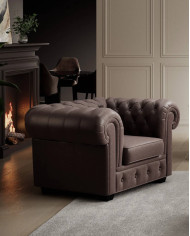 Fotel Chesterfield, pikowany, Wersal