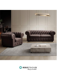 Fotel Chesterfield, pikowany, Wersal