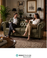 Sofa Chesterfield 2, skóra naturalna, Wersal