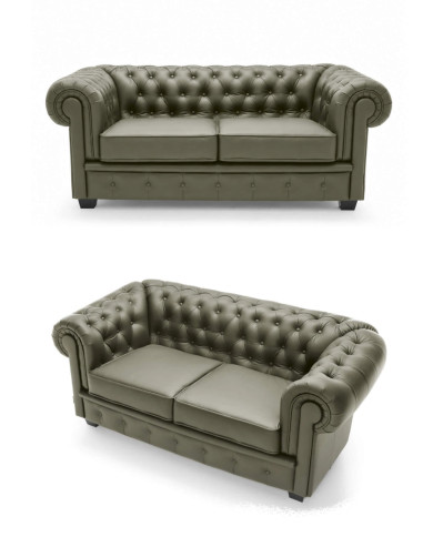 Sofa Chesterfield 2, skóra naturalna, Wersal
