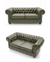 Sofa Chesterfield 2, skóra naturalna, Wersal