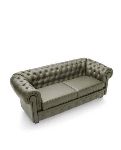Sofa Chesterfield 3, skóra naturalna, Wersal