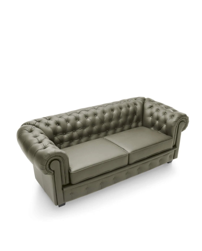 Sofa Chesterfield 3, skóra naturalna, Wersal