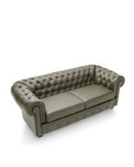 Sofa Chesterfield 3, skóra naturalna, Wersal