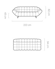 Sofa Gappa 3, pikowana, Wersal