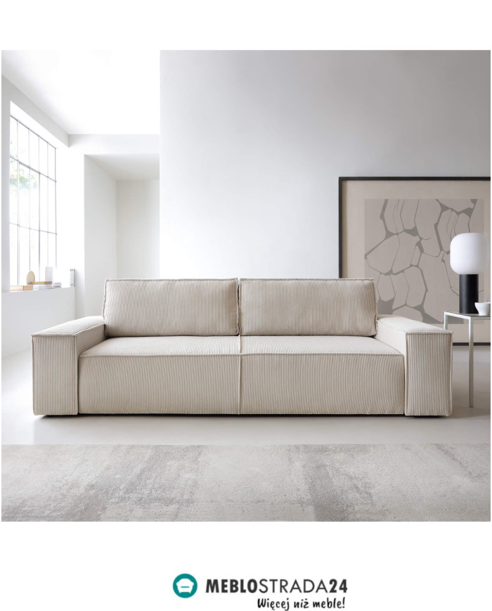Sofa Fiord, funkcja spania, pojemnik, PIASKI