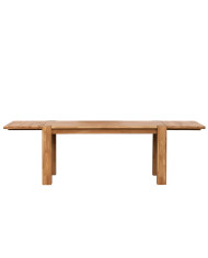 Stół rozkładany Zeus ZE-142, dąb lity, 2 dodatkowe boczne blaty, 140-240/90/78 cm, SIUDY