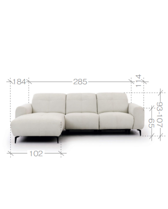 Narożnik Este OB+1+1B REC, recliner, regulowane zagłówki, Stagra