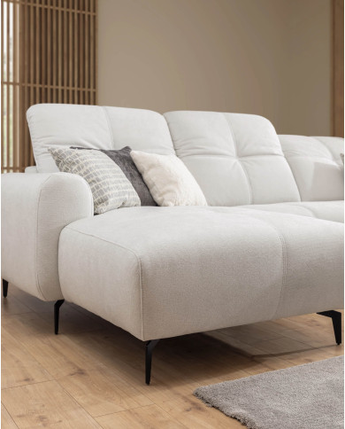 Narożnik Este OB+3+R+1+PANEL P+1B REC, recliner, schowek, regulowane zagłówki, Stagra