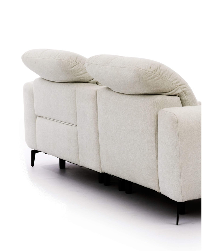 Sofa Este 1B+PANEL P+1BP REC, recliner, schowek, regulowane zagłówki, Stagra