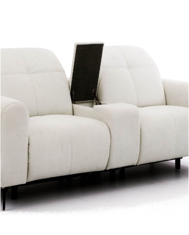 Sofa Este 1B+PANEL P+1BP REC, recliner, schowek, regulowane zagłówki, Stagra