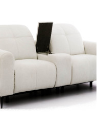 Sofa Este 1B+PANEL P+1BP REC, recliner, schowek, regulowane zagłówki, Stagra