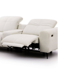 Sofa Este 1B+PANEL P+1BP REC, recliner, schowek, regulowane zagłówki, Stagra
