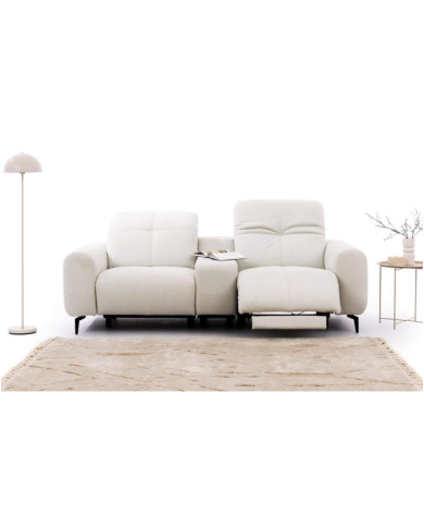 Sofa Este 1B+PANEL P+1BP REC, recliner, schowek, regulowane zagłówki, Stagra