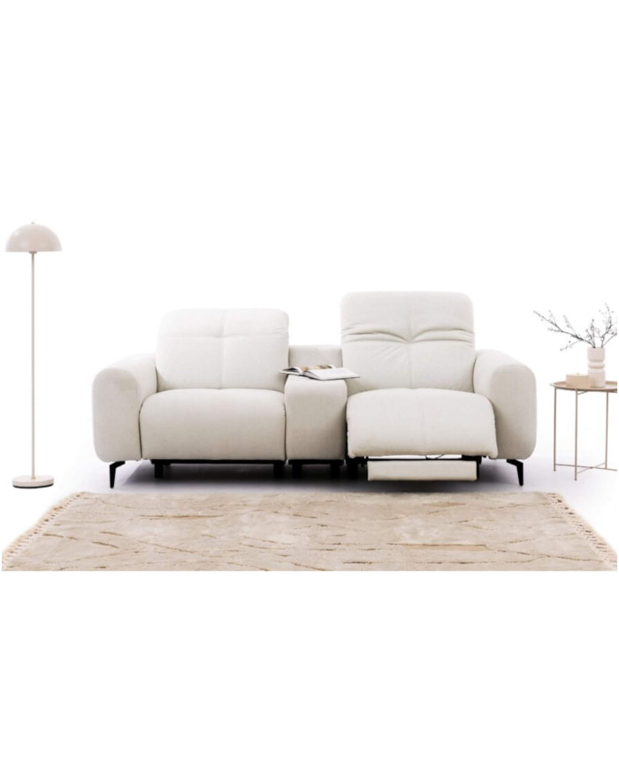 Sofa Este 1B+PANEL P+1BP REC, recliner, schowek, regulowane zagłówki, Stagra