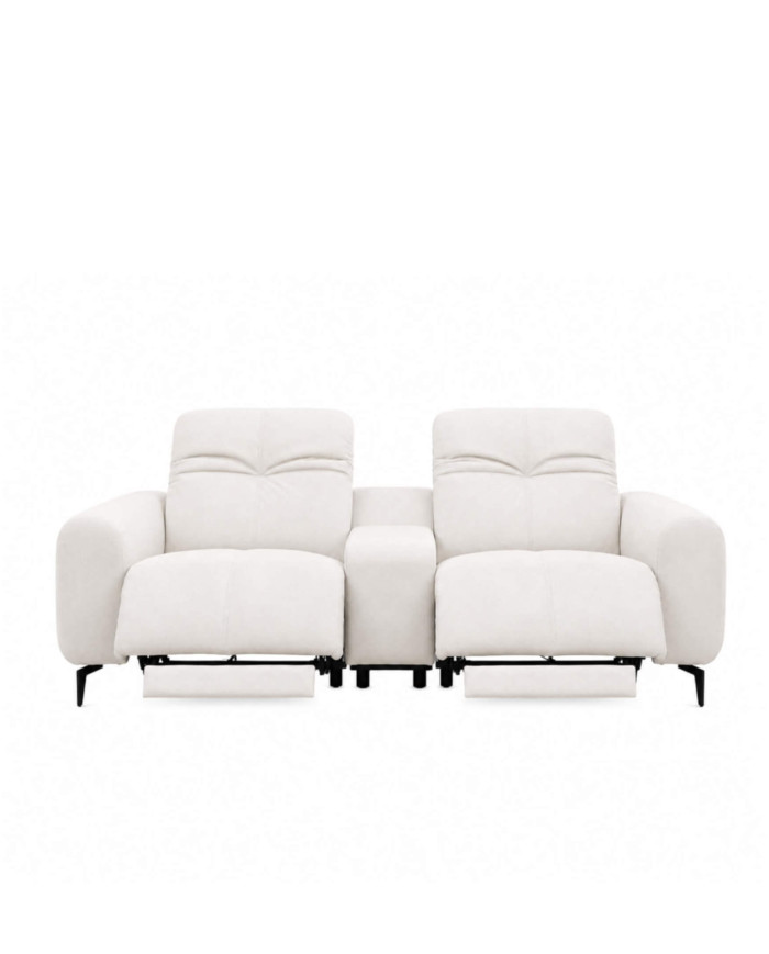 Sofa Este 1BL REC+PANEL P+1BP REC, schowek, 2 reclinery, regulowane zagłówki, Stagra
