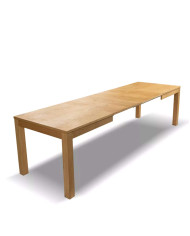 Stół rozkładany Napoli NE-99, dąb lity, 2 wkłady powiększające, 160-300/90/76 cm, Dąb olejowany, SIUDY