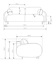 Sofa Soft, funkcja spania, pojemnik, Laski Meble