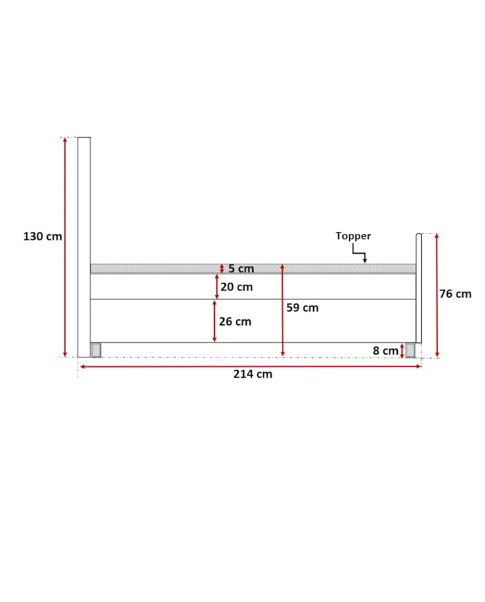 Łóżko kontynentalne Wenecja Lux 120x200, tapicerowane, materac, topper-10