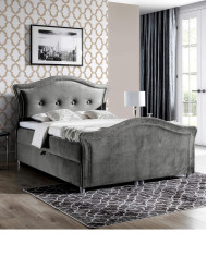 Łóżko kontynentalne Wenecja Lux 120x200, tapicerowane, materac, topper-4