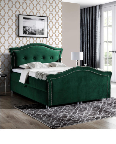 Łóżko kontynentalne Wenecja Lux 140x200, tapicerowane, materac, topper-8 Łóżko kontynentalne Wenecja Lux 140x200, tapicerowane, materac, topper-8