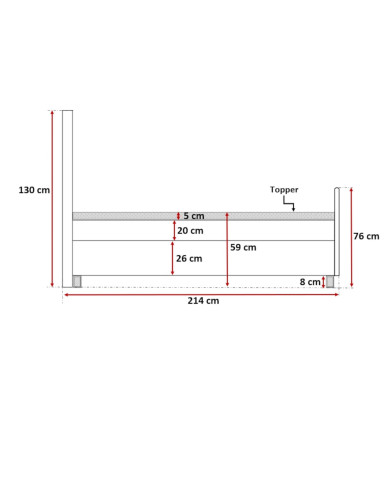 Łóżko kontynentalne Wenecja Lux 160x200, tapicerowane, materac, topper-10 Łóżko kontynentalne Wenecja Lux 160x200, tapicerowane, materac, topper-10
