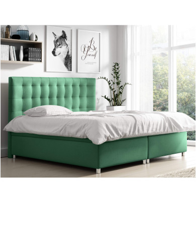 Łóżko kontynentalne Kenia 180x200, tapicerowane, materac, topper-1 Łóżko kontynentalne Kenia 180x200, tapicerowane, materac, topper-1