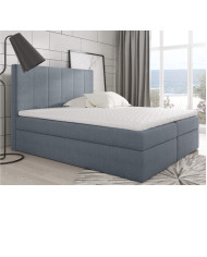 Łóżko kontynentalne Nappa 120x200, tapicerowane, materac, topper-2