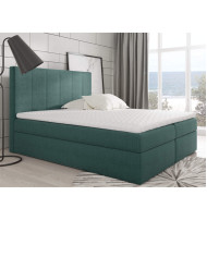 Łóżko kontynentalne Nappa 160x200, tapicerowane, materac, topper-1