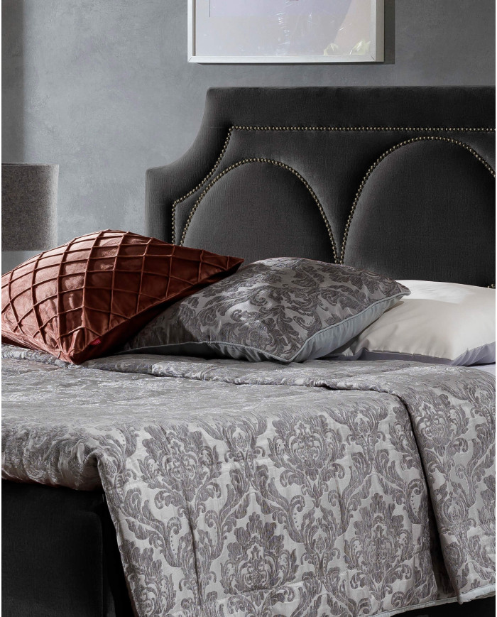 Łóżko kontynentalne Naomi 120x200, tapicerowane, materac, topper-4