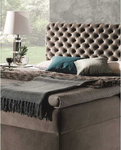 Łóżko kontynentalne London 140x200, tapicerowane, materac, topper-6 Łóżko kontynentalne London 140x200, tapicerowane, materac, topper-6