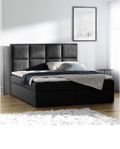 Łóżko kontynentalne Galaxy 160x200, tapicerowane, materac, topper, pojemnik, Gruszka Meble Łóżko kontynentalne Galaxy 160x200, tapicerowane, materac, topper, pojemnik, Gruszka Meble