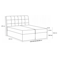 Łóżko kontynentalne Lorice 120x200, tapicerowane, materac, topper, pojemnik, Gruszka Meble