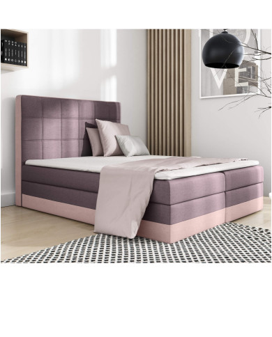 Łóżko kontynentalne Lorice 180x200, tapicerowane, materac, topper, pojemnik, Gruszka Meble Łóżko kontynentalne Lorice 180x200, tapicerowane, materac, topper, pojemnik, Gruszka Meble