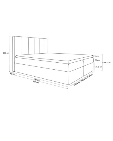 Łóżko kontynentalne Nero 120x200, tapicerowane, materac, topper, pojemnik, Gruszka Meble Łóżko kontynentalne Nero 120x200, tapicerowane, materac, topper, pojemnik, Gruszka Meble