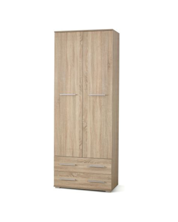 Szafa 80 cm, REG2 Lima, 2-drzwiowa, szuflady, półki, dąb sonoma
