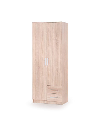 Szafa S-2 Lima, 80 cm, dąb sonoma, 2-drzwiowa, szuflady, półki, drążek, HALMAR Szafa S-2 Lima, 80 cm, dąb sonoma, 2-drzwiowa, szuflady, półki, drążek, HALMAR