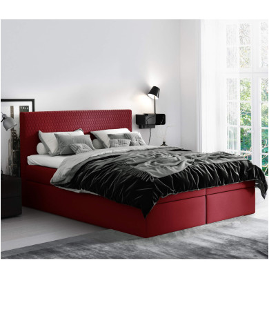 Łóżko kontynentalne Cosmo 140x200, tapicerowane, materac, topper, pojemnik, Gruszka Meble Łóżko kontynentalne Cosmo 140x200, tapicerowane, materac, topper, pojemnik, Gruszka Meble
