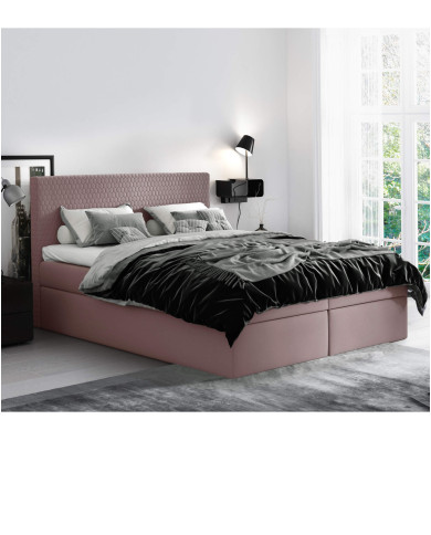 Łóżko kontynentalne Cosmo 200x200, tapicerowane, materac, topper, pojemnik, Gruszka Meble Łóżko kontynentalne Cosmo 200x200, tapicerowane, materac, topper, pojemnik, Gruszka Meble