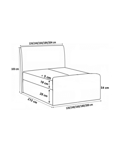 Łóżko kontynentalne Crystal Lux 180x200, tapicerowane, materac, topper, pojemnik, Gruszka Meble Łóżko kontynentalne Crystal Lux 180x200, tapicerowane, materac, topper, pojemnik, Gruszka Meble