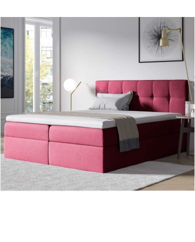 Łóżko kontynentalne Emporio 120x200, tapicerowane, materac, topper, pojemnik, Gruszka Meble Łóżko kontynentalne Emporio 120x200, tapicerowane, materac, topper, pojemnik, Gruszka Meble