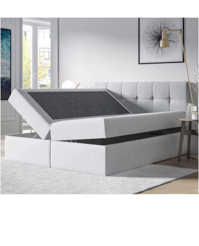 Łóżko kontynentalne Emporio 160x200, tapicerowane, materac, topper, pojemnik, Gruszka Meble Łóżko kontynentalne Emporio 160x200, tapicerowane, materac, topper, pojemnik, Gruszka Meble