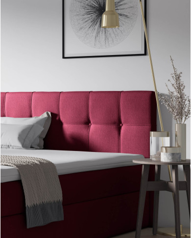 Łóżko kontynentalne Emporio 160x200, tapicerowane, materac, topper, pojemnik, Gruszka Meble Łóżko kontynentalne Emporio 160x200, tapicerowane, materac, topper, pojemnik, Gruszka Meble