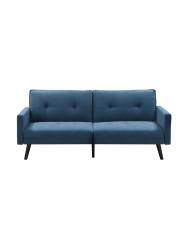 Sofa Corner z funkcją narożnika, rozkładana, niebieska, z podnóżkiem