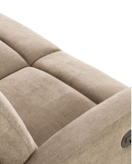 Sofa Oslo 3S zestaw wypoczynkowy, beżowy, wysuwany podnóżek